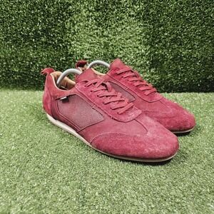 Piloti Endurance Burgundy Red Suede Athletic Driving Sneakers Mens Size 9.5